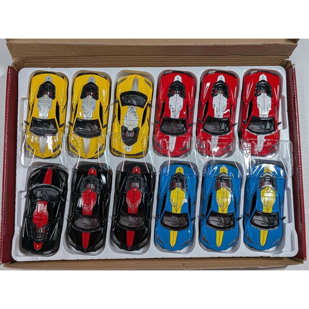 KINSMART 2021 CHEVROLET CORVETTE Livery Edition DIECAST CAR SET - 12 1/36 SCALE